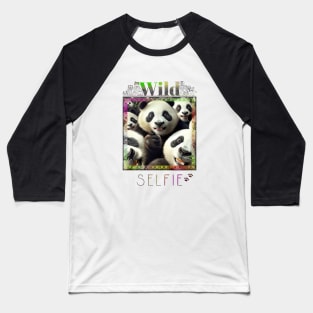 Panda Bear Wild Nature Funny Happy Humor Photo Selfie Baseball T-Shirt